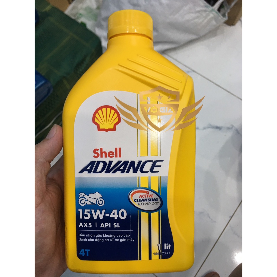 Nhớt Shell Ax5 15w40 vàng 800ml dùng cho xe số