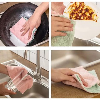 [Kho Sỉ] Khăn Lau 2 mặt thấm hút nước đa năng nhỏ gọn