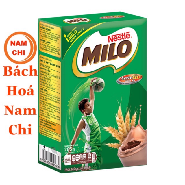 Sữa Bột Nestle Cacao Milo Hộp Giấy 285g