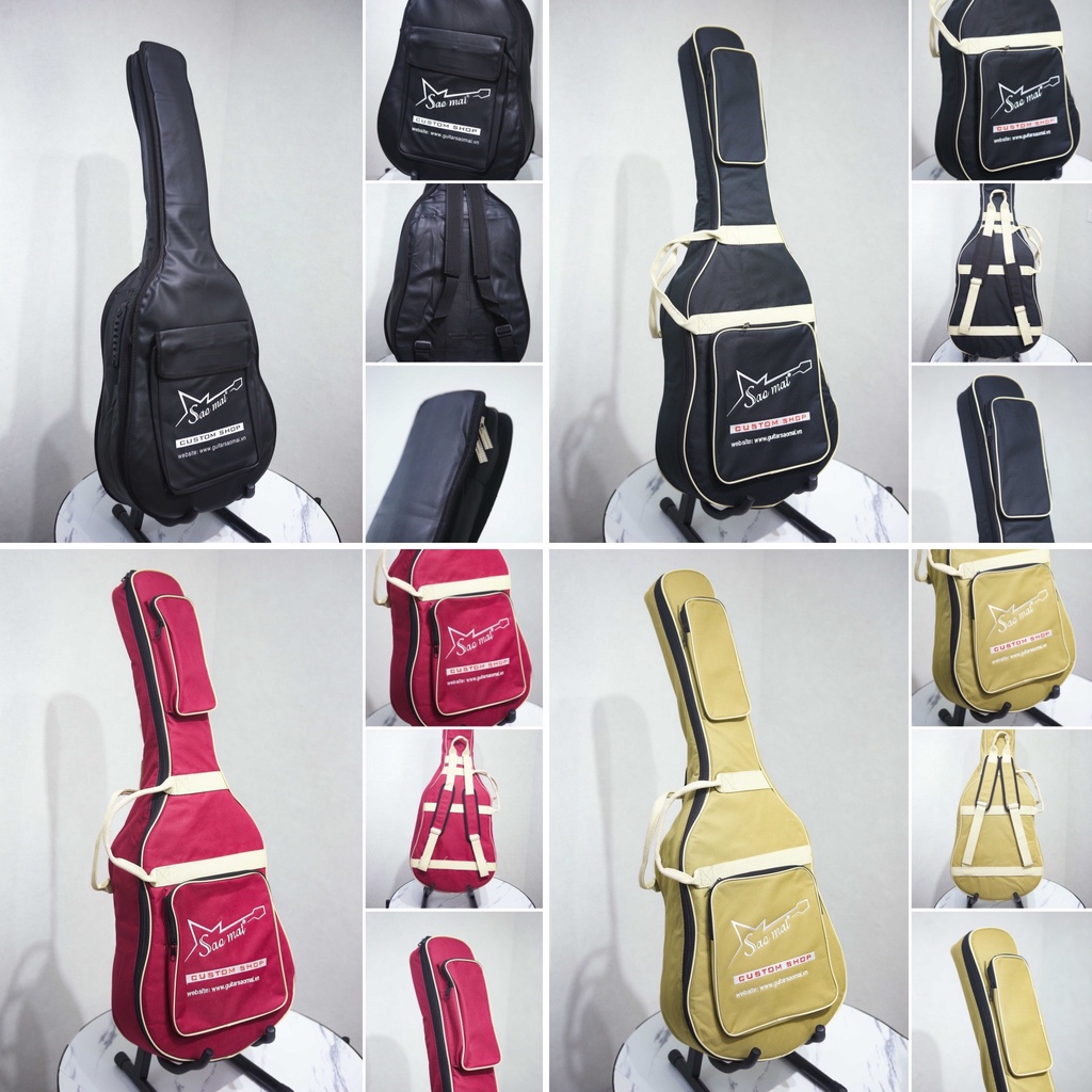 Bao Đựng Đàn Guitar Sao Mai Size 3/4 - 3 Lớp Cao Cấp (4 Màu)