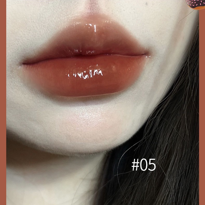 Son tint bóng lì dưỡng ẩm PINK COCO hình bánh Donut dễ thương dưỡng căng bóng mềm mịn