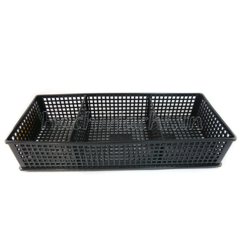 Khay đựng vật dụng chia ngăn dạng lưới màu đen Inomata vách ngăn có thể tháo rời Nhật Bản - Tetuchan Store