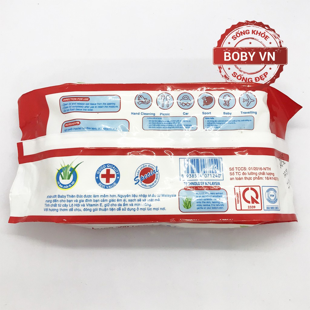 Khăn ướt Baby Phú Đạt tiện lợi, an toàn cho sức khỏe người dùng (100 khăn)