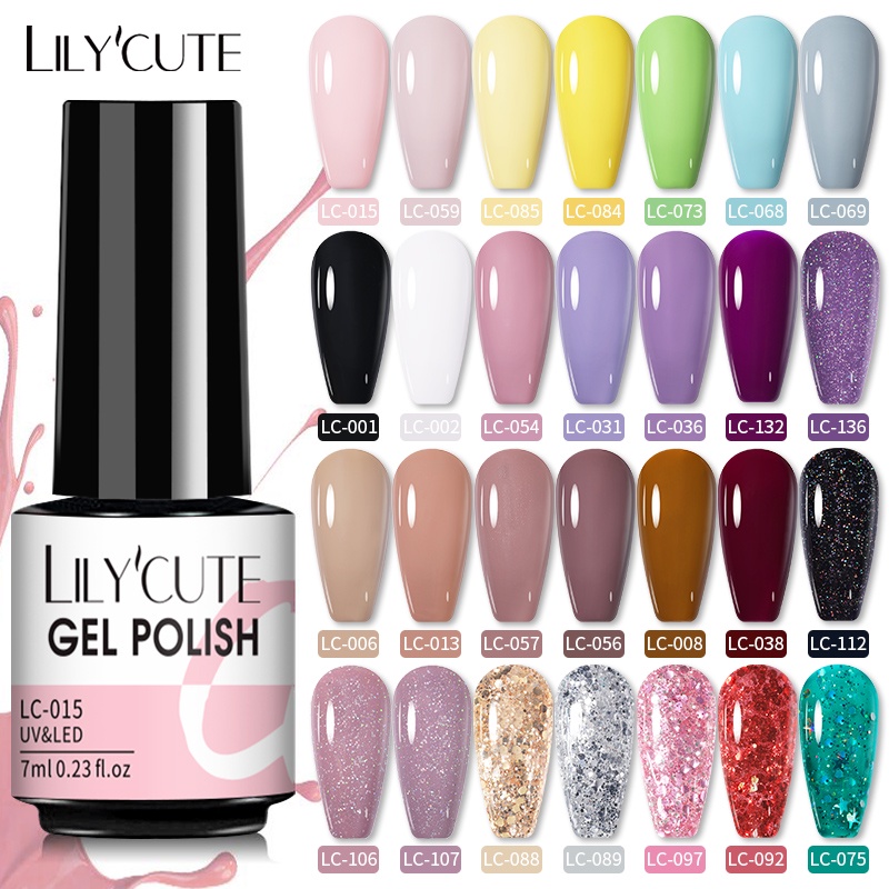 Gel Sơn Móng Tay 7ml Màu Kim Tuyến Bạc / Hồng Lấp Lánh Chuyên Dụng