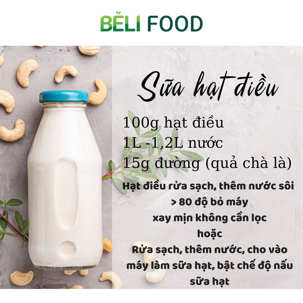Hạt điều tươi sống nhân trắng vỡ Bình Phước 500g dùng nấu sữa hạt, muối vừng, ăn dặm cho bé, ăn chay, eatclean