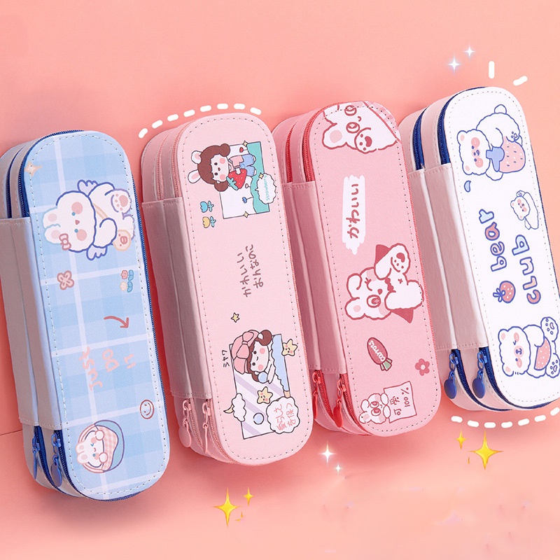 Túi đựng bút CHUWANGLIN phong cách dễ thương cho học sinh
