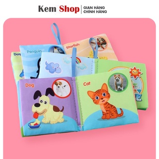 Sách Vải Tiếng Anh Cho Bé 6 Chủ Đề Cho Trẻ Em Vừa Học Vừa Chơi- Kem Shop