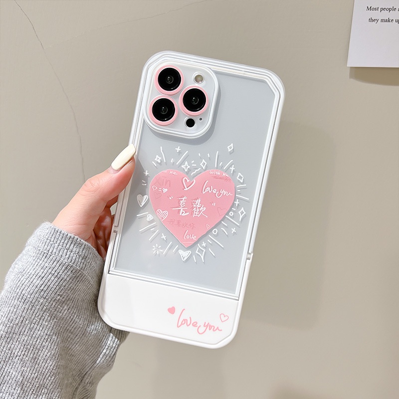 Ốp lưng iphoneỐp Điện Thoại  Kèm Giá Đỡ Tàng Hình Họa Tiết Hoạt Hình Dễ Thương Cho iphone 14 / 13Pro 12 / xs / 6 / 7 / 8PLUSDinuo case