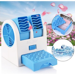 [Mã ELHA22 giảm 5% đơn 300K] QUẠT ĐIỀU HÒA MINI 2 CỬA CÓ KHE ĐỰNG ĐÁ TIỆN LỢI - QUẠT ĐÁ SIÊU MÁT CHUẨN HÀNG XUẤT NHẬT