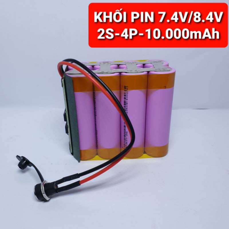 Achun.vn - KHỐI PIN 2S - 8.4V - 2.5Ah/..../10.0Ah XẢ 20A