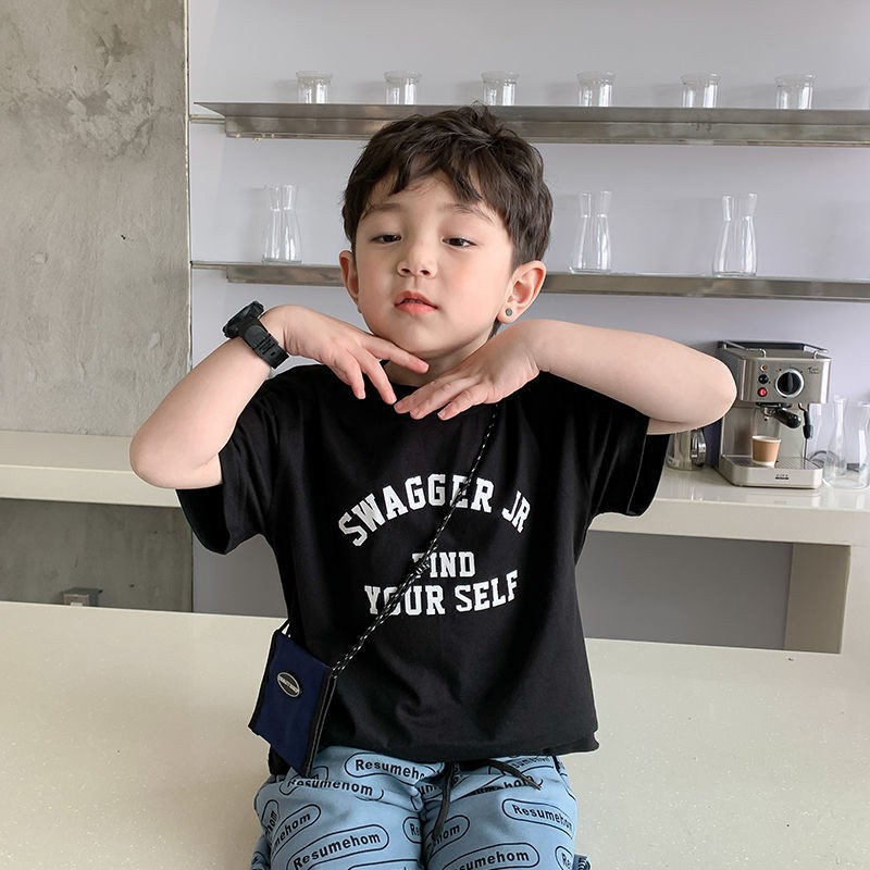 Áo thun tay lỡ unisex hàn quốc SWAGGER JR cho bé ,Samyy_vn