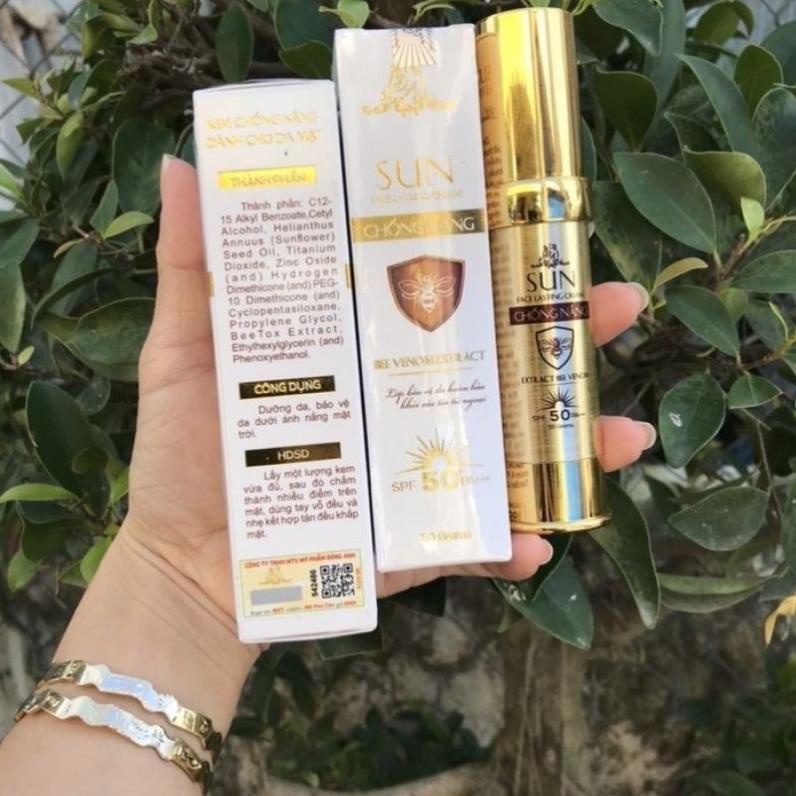 Kem Chống Nắng Nọc Ong Đông Anh  Dành cho da mặt - Pink cosmestic- Hàng Chính Hãng