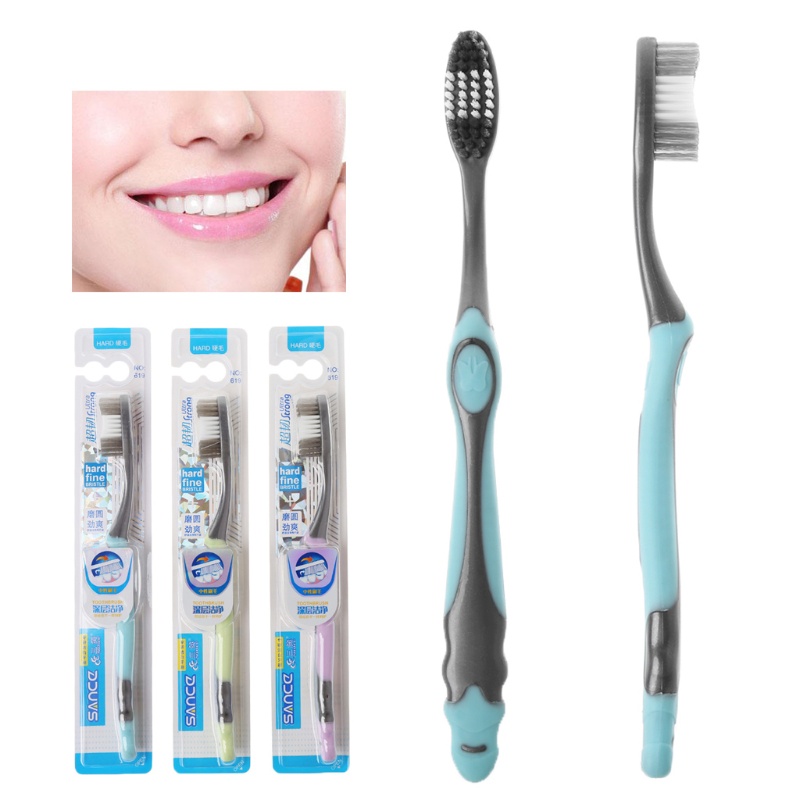1 Bàn Chải Đánh Răng Lông Cứng Siêu Cứng Loại Bỏ Vết Khói Chuyên Dụng Cho Người Lớn