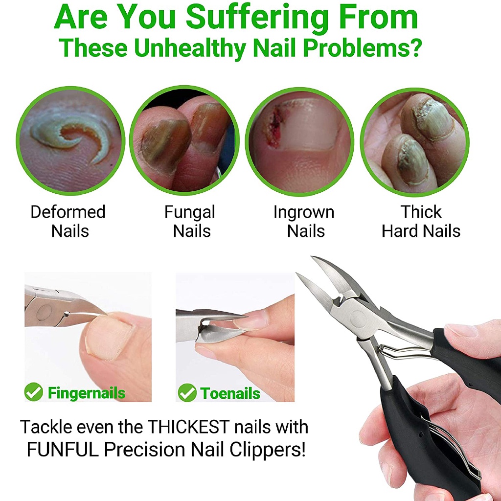 Kềm Cắt Móng Chân / Móng Chân Bằng Thép Không Gỉ Chuyên Nghiệp Hoàn Hảo Cho Móng Chân Dày &amp; Ingrown / Kềm Cắt Móng