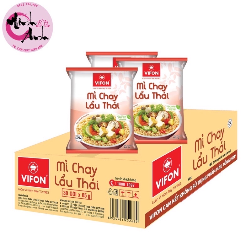 [Mã GROXUAN1 giảm 8% đơn 150K] Mì Chay Lẩu Thái Vifon ( Thùng 30 gói ) | BigBuy360 - bigbuy360.vn