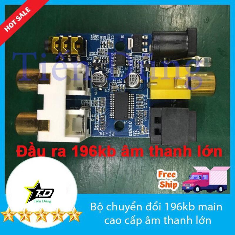 Bộ chuyển đổi Cổng quang Optical sang Audio AV - R/L, cổng 3.5 Hỗ Trợ Tv 4k 196kb và 96kb có 2 dòng nguồn USB và Nguồn