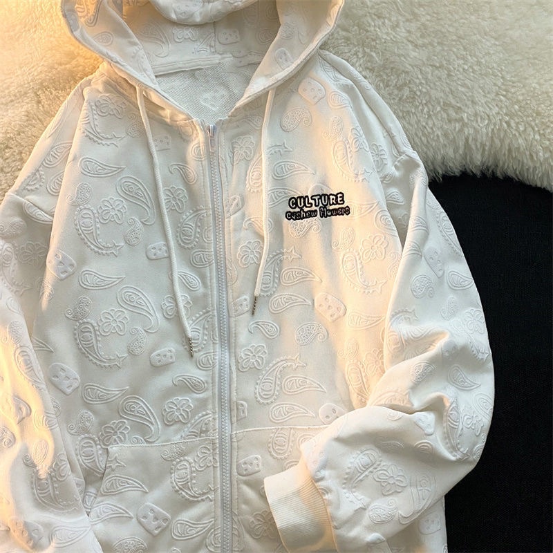 Áo khoác hoodie thêu chữ cuture Vân nổi