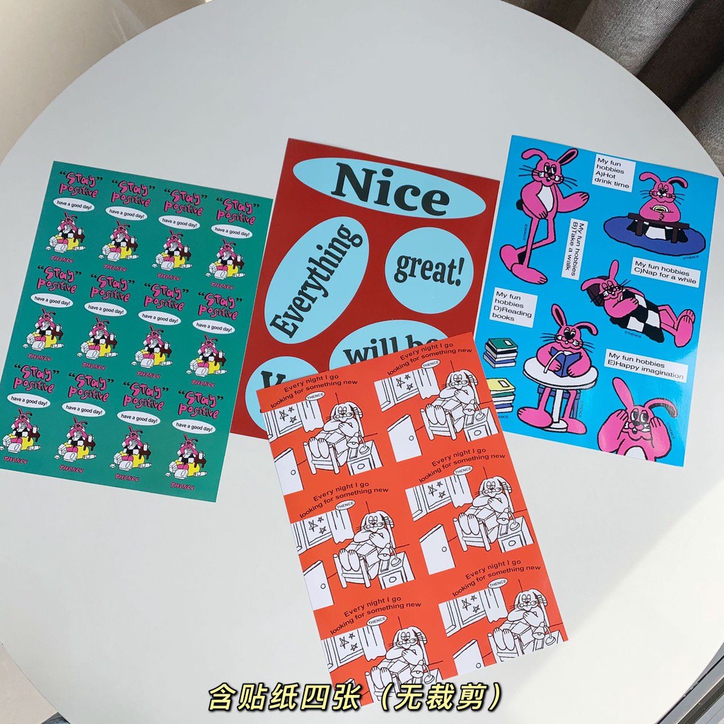 Set 15 thẻ ảnh trang trí dán tường phong cách retro độc đáo dễ thương