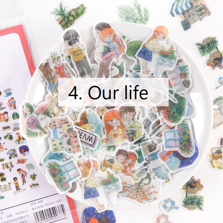 Set 30-80 sticker trang trí planner STG075