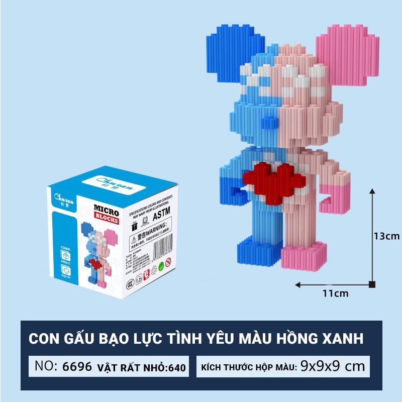 logo xếp hình Bộ Đồ Chơi Xếp Hình Hình Chú Gấu Độc Đáo Dành Cho Bé