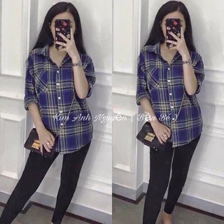 [ảnh thật] áo sơ mi kẻ