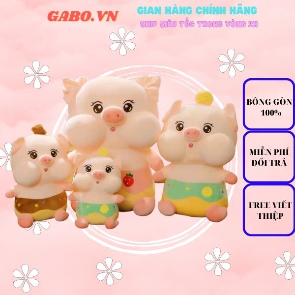 Gấu Bông Heo Trái Cây, Thú Bông Lợn Cute, GABO.VN - GẤU BÔNG SIÊU CẤP