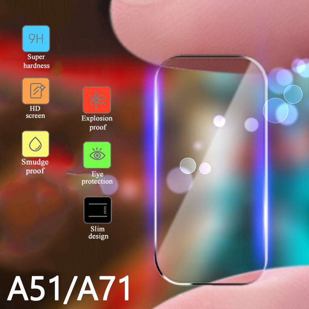 Kính Cường Lực 9H Bảo Vệ Màn Hình Và Camera 2 Trong 1 Cho Samsung Galaxy A51 A71 A81