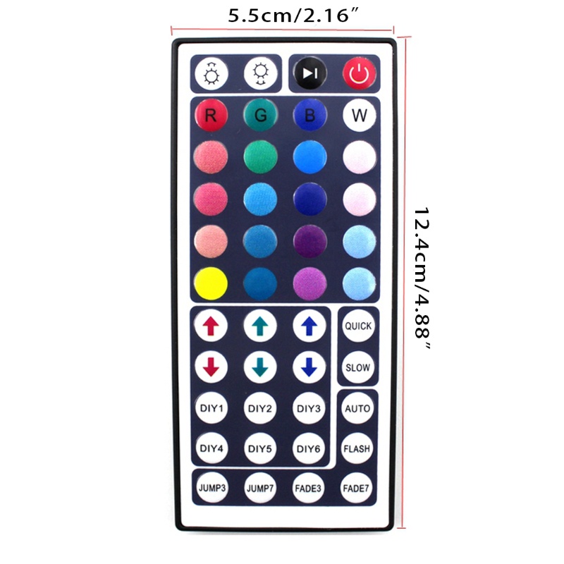 Bộ Điều Khiển Từ Xa 44 Phím Cho Dây Đèn Led IR RGB DC12V