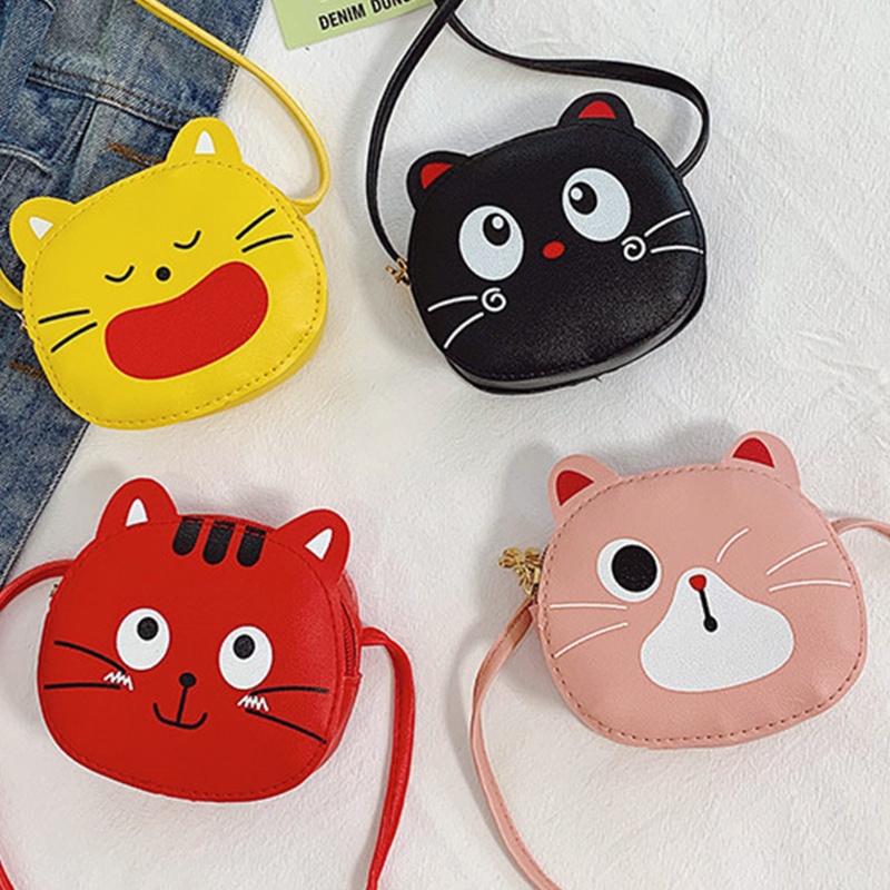 Túi Đeo Chéo Vai Bằng Da Pu Họa Tiết Hoạt Hình Dành Cho Trẻ Em