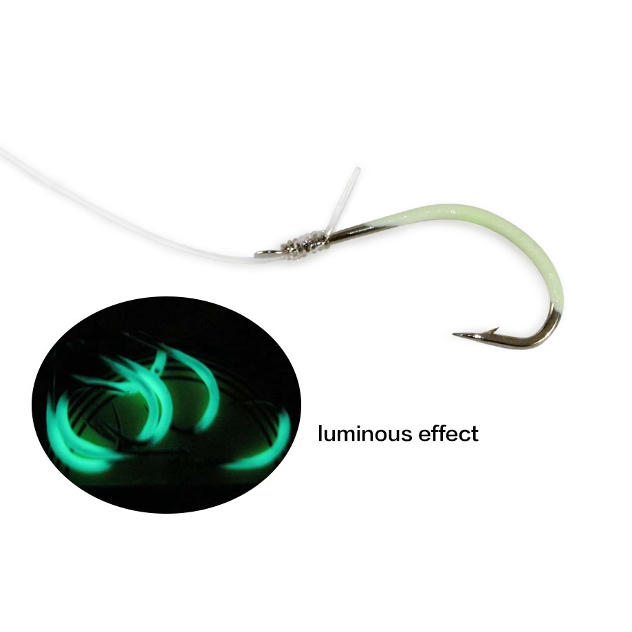 Móc Câu Cá Dạ Quang Hàng Mới Chính Hãng Có Dây Câu