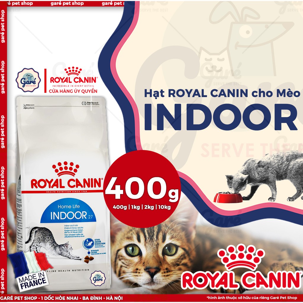 1kg - Hạt INDOOR 27 ROYAL CANIN thức ăn hạt dành cho mèo trưởng thành trên 12 tháng tuổi