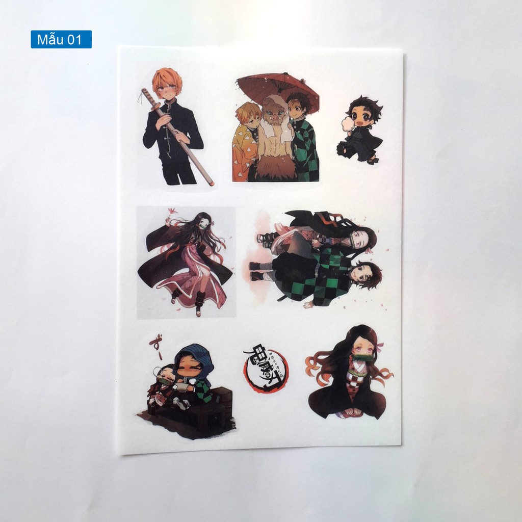 Sticker/ Hình dán anime  Kimetsu No Yaiba