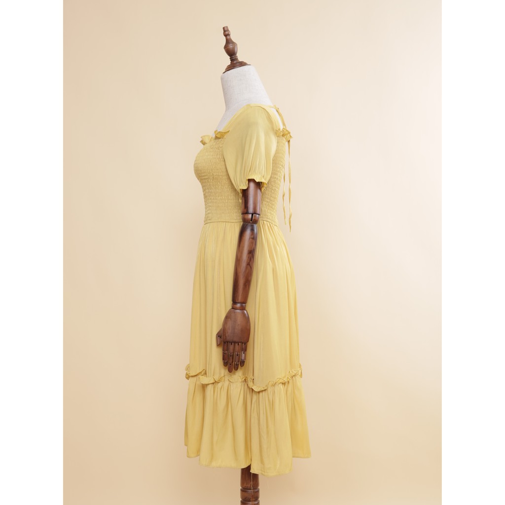 Đầm cổ vuông chun bụng IFU 2679 | BigBuy360 - bigbuy360.vn