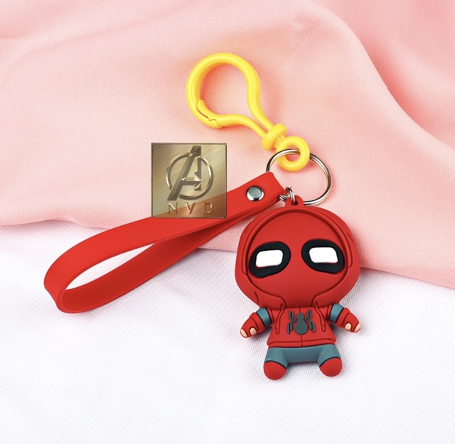 Móc khoá Marvel Chibi Spiderman vs Ironman cao cấp