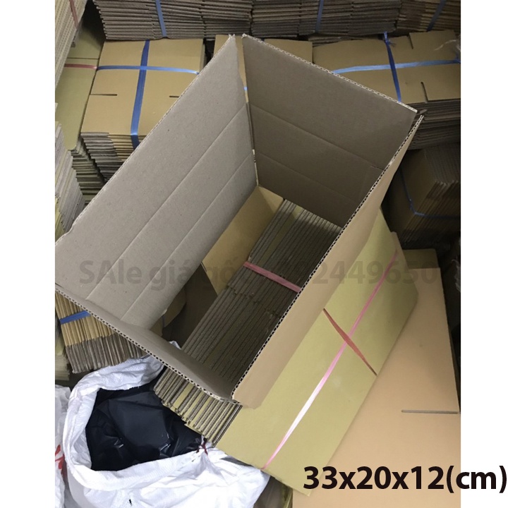 Thùng Carton 33x20x12 Cm - Hộp Carton, ship cod gói hàng