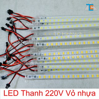 Led thanh 5730 220V màu Trắng/Vàng dài 1 mét 144 LED bọc nhựa