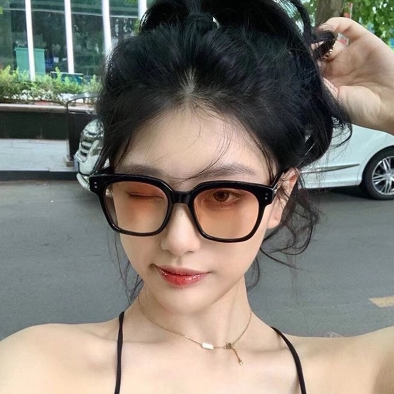 (AIMURUSI) COD Phong Cách Giản Dị Kính Mát Gọng Vuông Chống Tia Uv Thời Trang Cho Nữ Đàn ông
