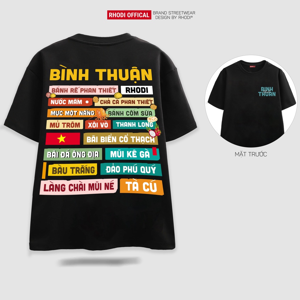 Áo thun local brand RHODI phông cổ tròn tay lỡ unisex nam nữ thế hệ genz Bình Thuận