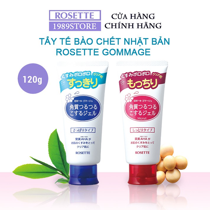 Tẩy Tế Bào Chết Hương Trái Cây Rosette Gommage 120g - 180g Nhật Bản