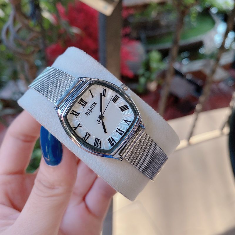 Đồng hồ nữ Julius Hàn Quốc JA-1242A1 dây thép - tặng kèm dây da (Bạc)