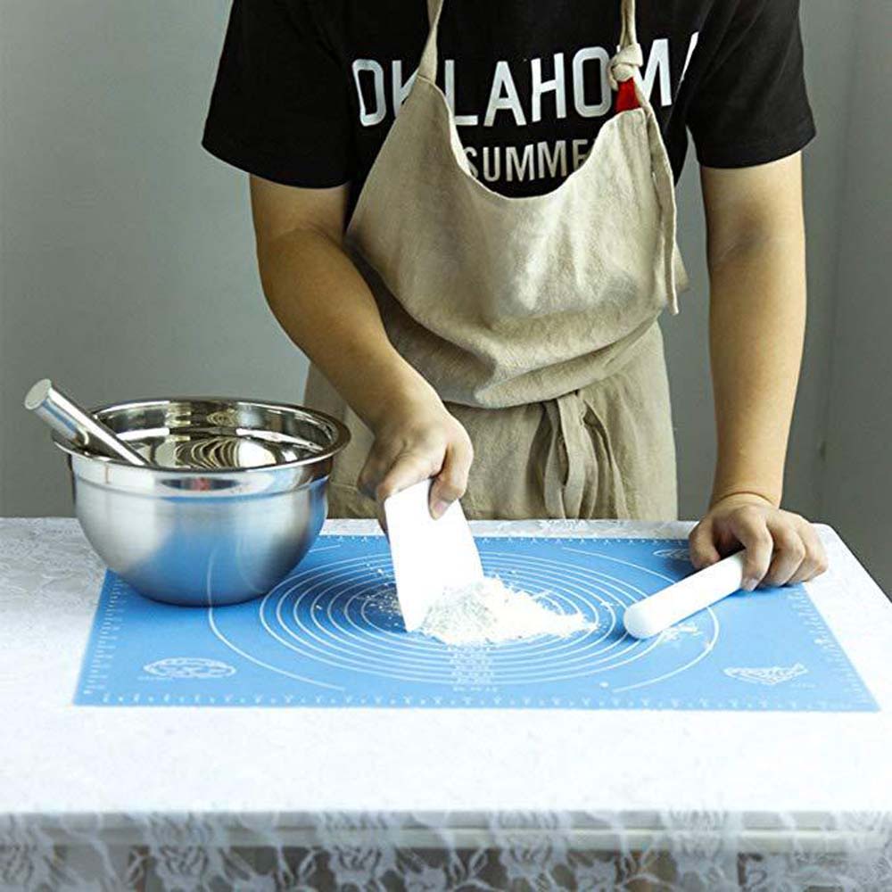 Tấm thảm silicon dày nhào bột làm bánh tiện lợi nhiều màu sắc 40*30cm