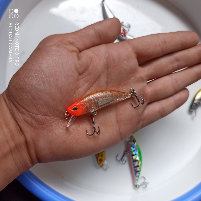 Mồi giả câu lure cá chày suối cá mương Mi 50SS minnow 5cm/5gr