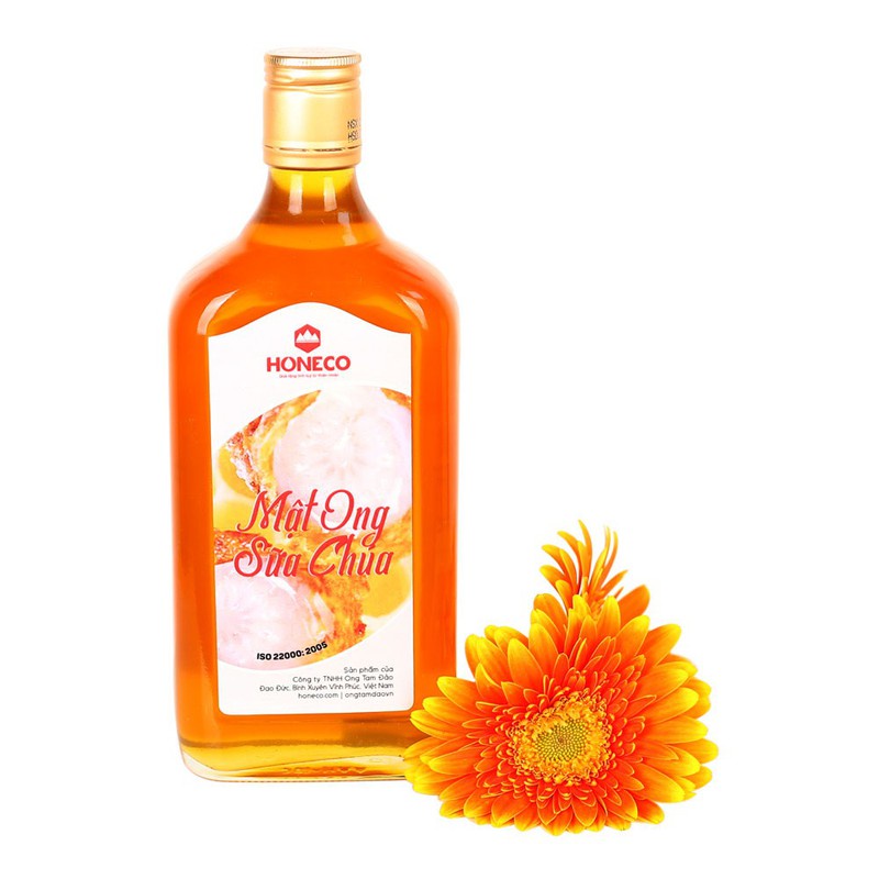 Chai Thủy Tinh Dẹp 600ml Nắp Nhôm Đựng Mật Ong