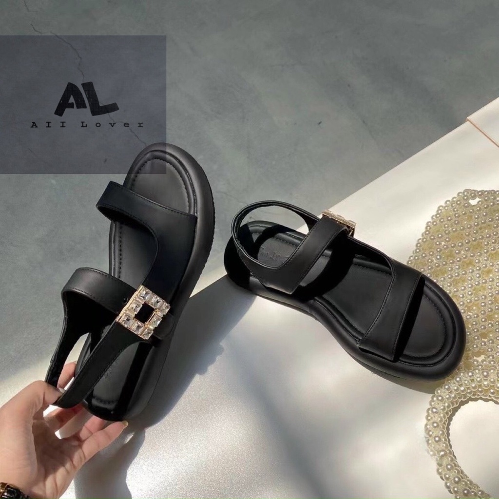 SANDAL NỮ ALI LOVER - GIÀY THỜI TRANG PHONG CÁCH BÁNH MÌ HAI QUAI NGANG ĐẾ BẰNG HIỆN ĐẠI - AS220744
