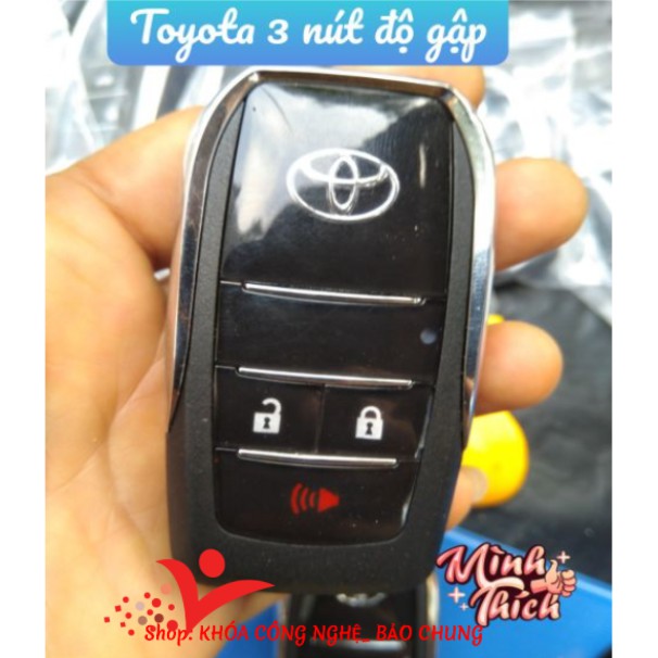 Vỏ độ gập chìa khóa Toyota vios,yaris,altis,fortuner,inova dùng để thay thế cho vỏ chìa thẳng Zin theo xe