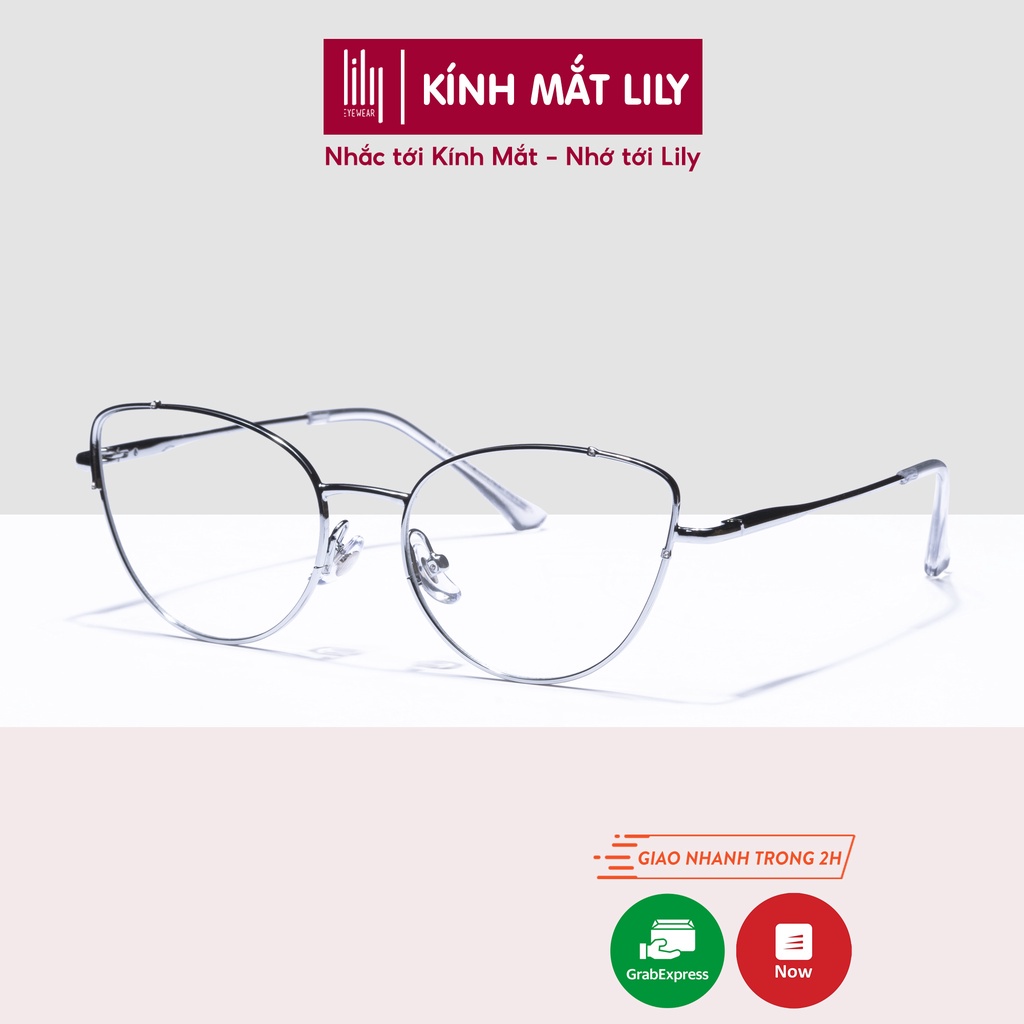 Gọng kính mắt mèo kim loại nữ LILYEYEWEAR thanh nhẹ dễ đeo thiết kế thời trang 11728