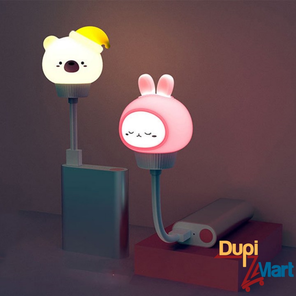 Đèn Ngủ Mini Cắm USB Hình Gấu Thỏ Mèo Có Điều Khiển Từ Xa Hẹn Giờ Cảm Ứng Chạm Điều Chỉnh Độ Sáng Đa Năng