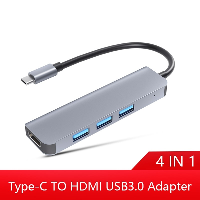Bộ Chuyển Đổi 4 Trong 1 Type-C Sang Hdmi Usb3.0 4k Usb-C | BigBuy360 - bigbuy360.vn