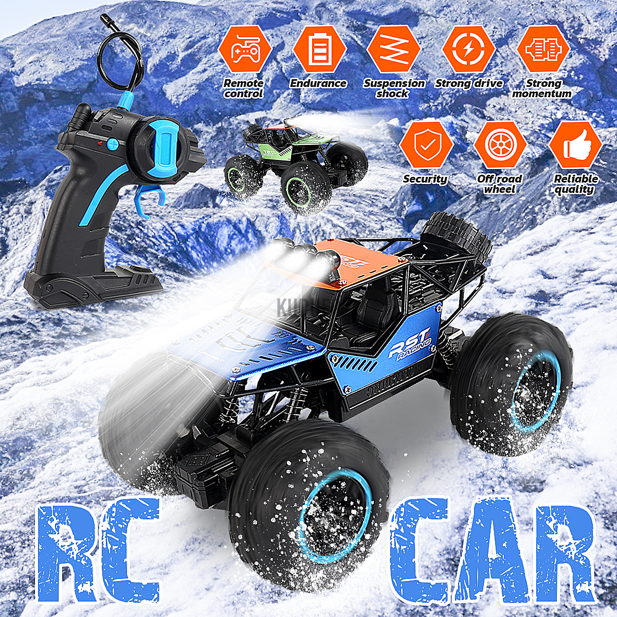 RC ROCK CRAWLER Bộ Xe Địa Hình Đồ Chơi Điều Khiển Từ Xa Cho Bé