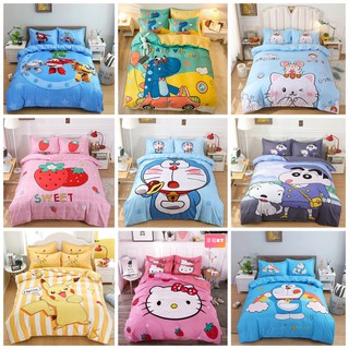 Bộ drap - chăn phao cotton magic hoạt hình 3d